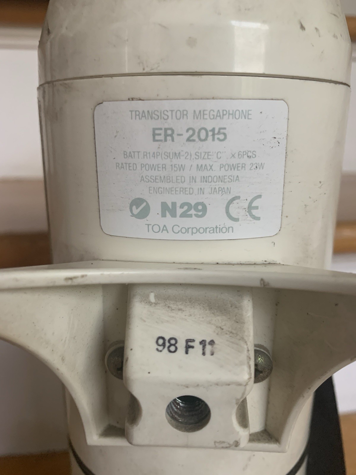 TOA Corporation ER-2015 Transistor Megaphone For Parts Only