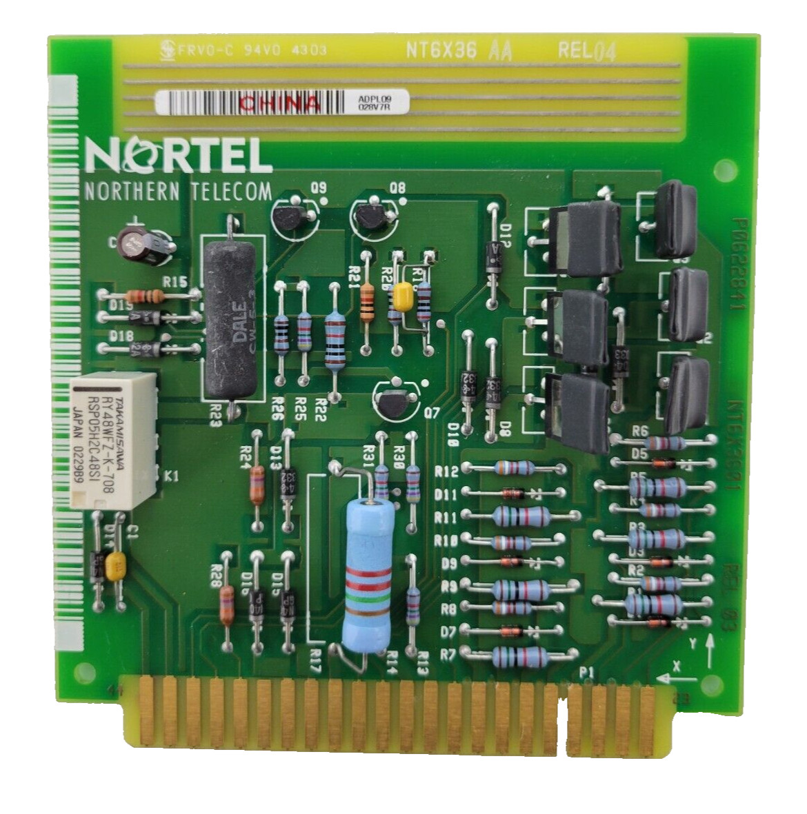 NORTEL NT6X36 AA BOARD DMS-100 SERIES FPS ALARM BOARD MODULE USED.