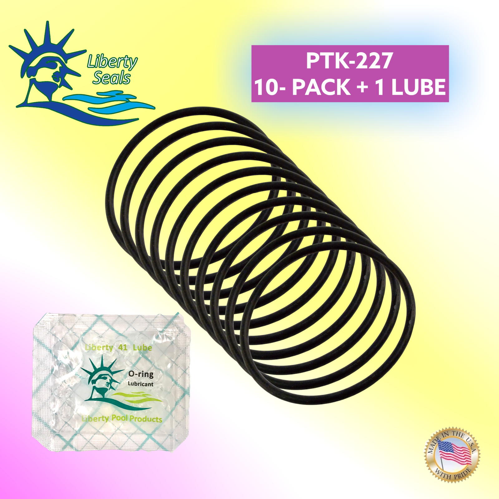 PTK-227. (10-PACK) 1-1/2″ X 1-3/4″ X 1/8″ 70 Buna O-Ring By Liberty Seals