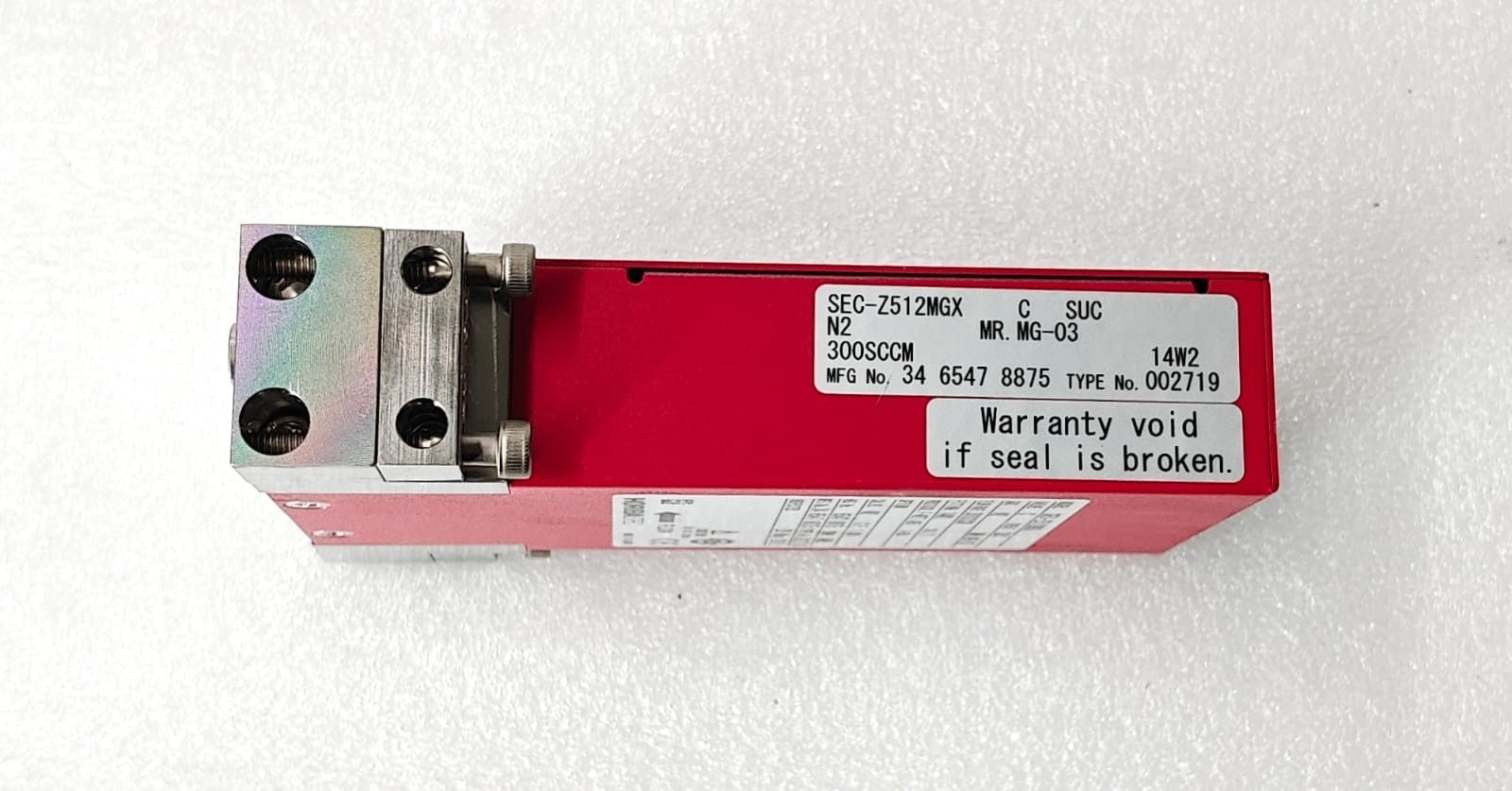 HORIBASTEC SEC-Z512MGX 300SCCM N2 VALVE C MR. MG -03 MASS FLOW CONTROLLER