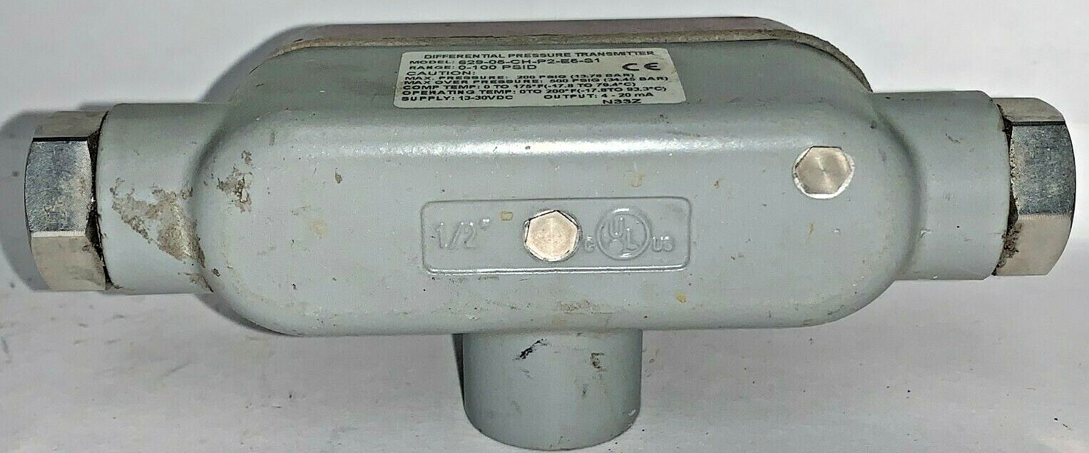 DIFFERENTIAL PRESSURE TRANSMITTER, 629-05-CH-P2-E5-S1, 0-100 PSID, 4-20 MA, 1/2″