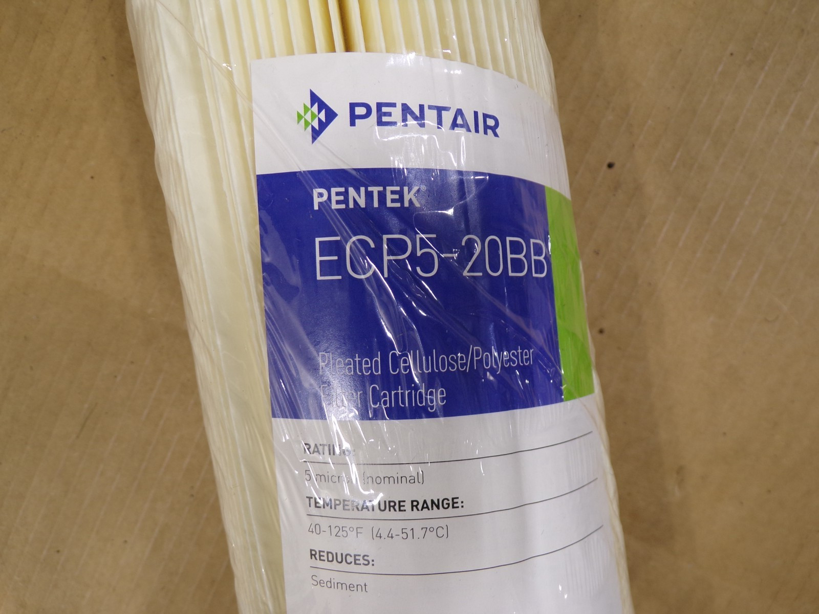 PENTAIR/PENTEK 255494-75 Filter Cartridge,5 micron,20 gpm,20″ H 4PCC4 (G)