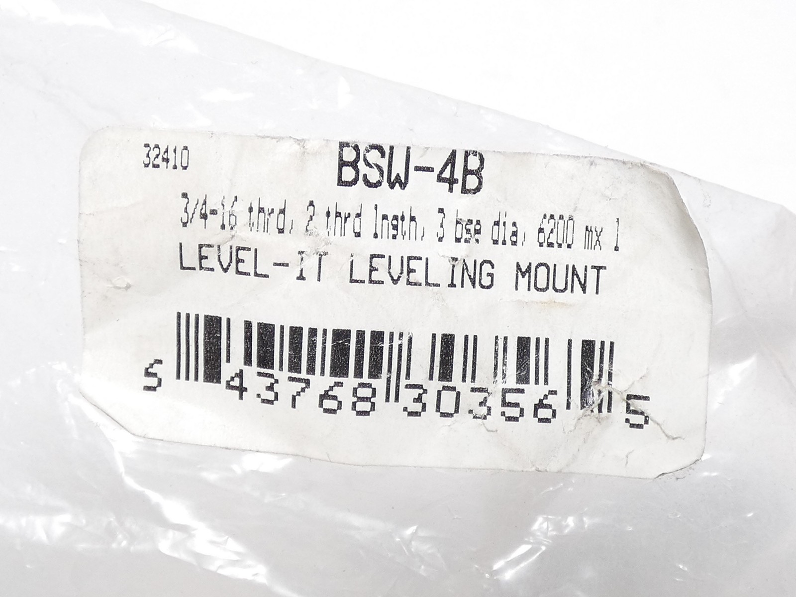 S&W BSW-4B 3/4″-16 x 2″ Threaded Stud Steel Swivel 3″ Base Leveling Mount