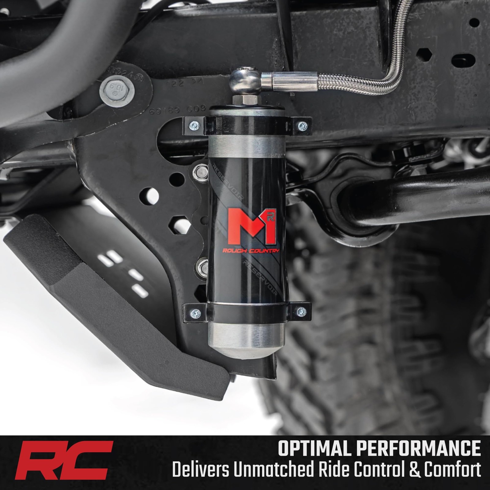 Rough Country M1R Monotube Front Shocks with External Reservoir for Jeep