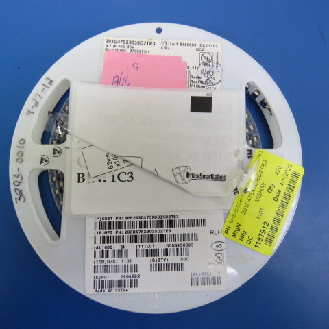 VISHAY 293D475X9035D2TE3 Qty of 100 per Lot CAP TANT 4.7 UF 35 V 10% EIA_D