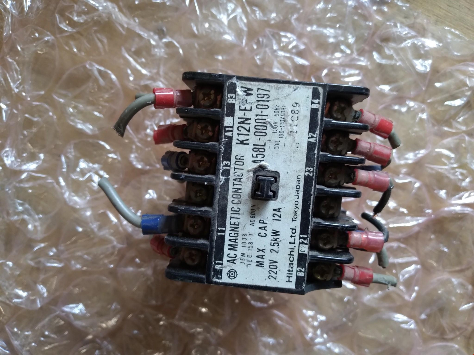 HITACHI AC MAGNETIC K12N-E-W A58L-0001-0197 220V 2.5KW 12A 11089