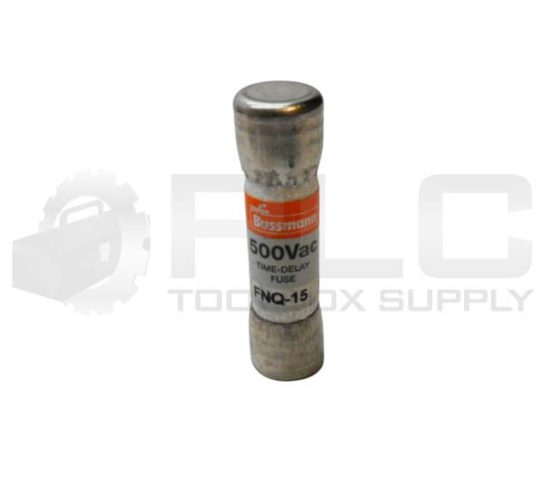 NEW BOX OF 10 BUSSMANN FNQ-15 TIME DELAY FUSE 15A 500VAC