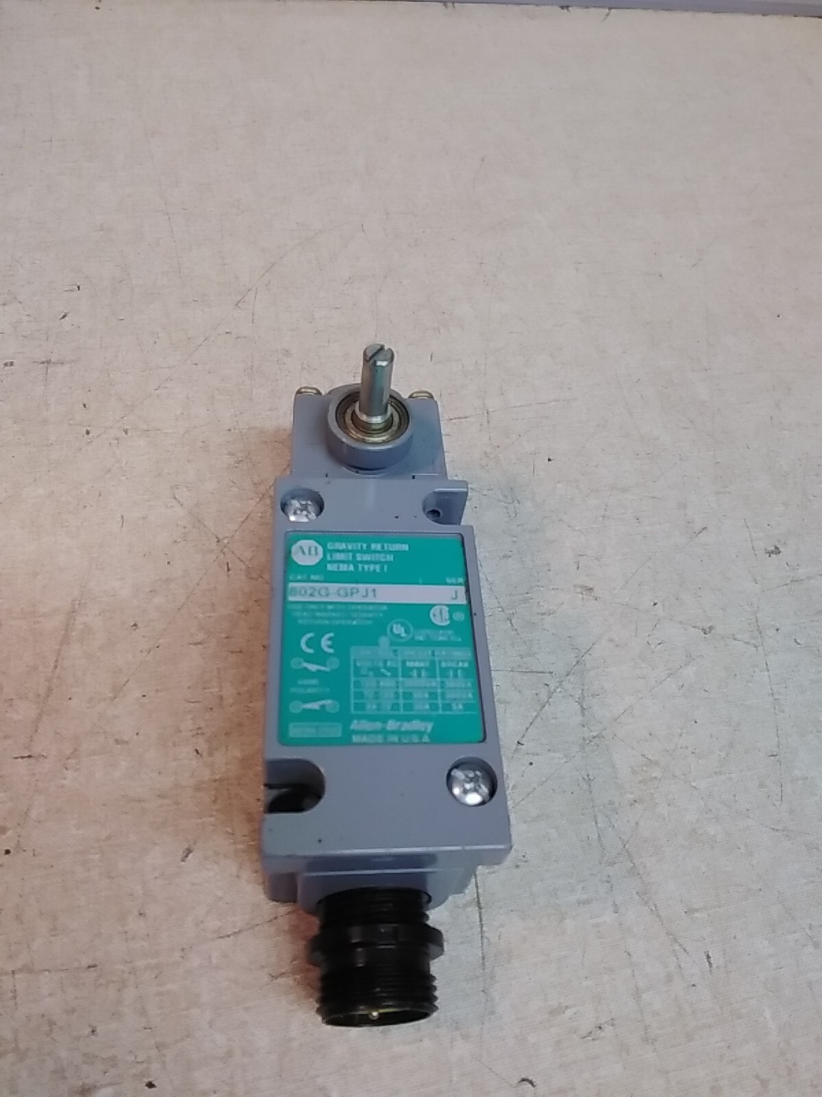 Allen Bradley 802G-GPJ1 Ser J Gravity Return Limit Switch *FREE SHIPPING*