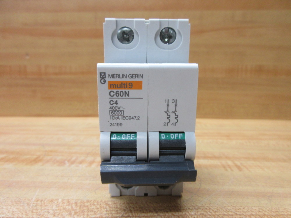 Merlin Gerin 24199 Square D 4A Circuit Breaker C60N
