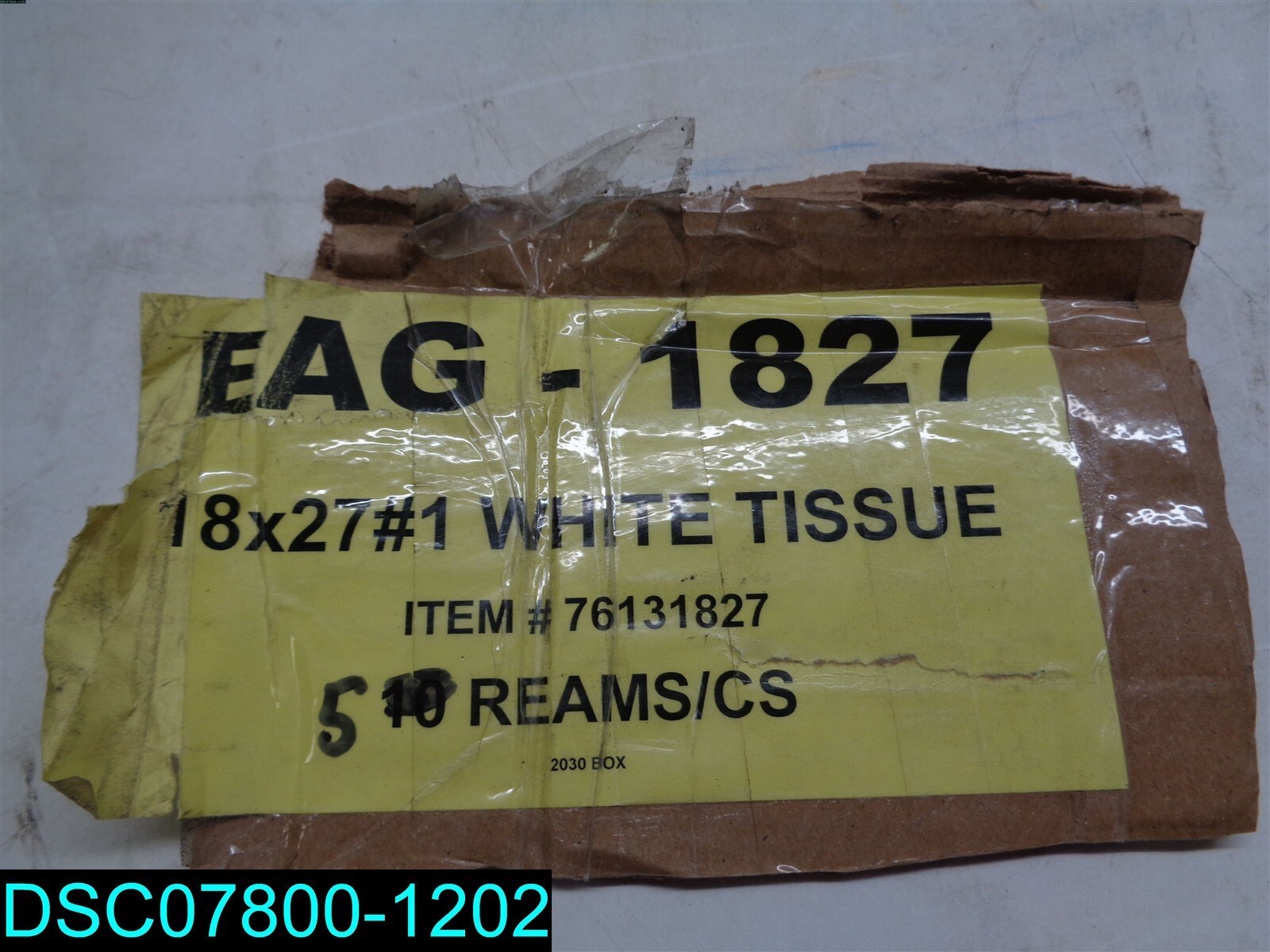 QTY=5 REAMS (2500) : EAG-1827 18 x 27″ – White Tissue Paper