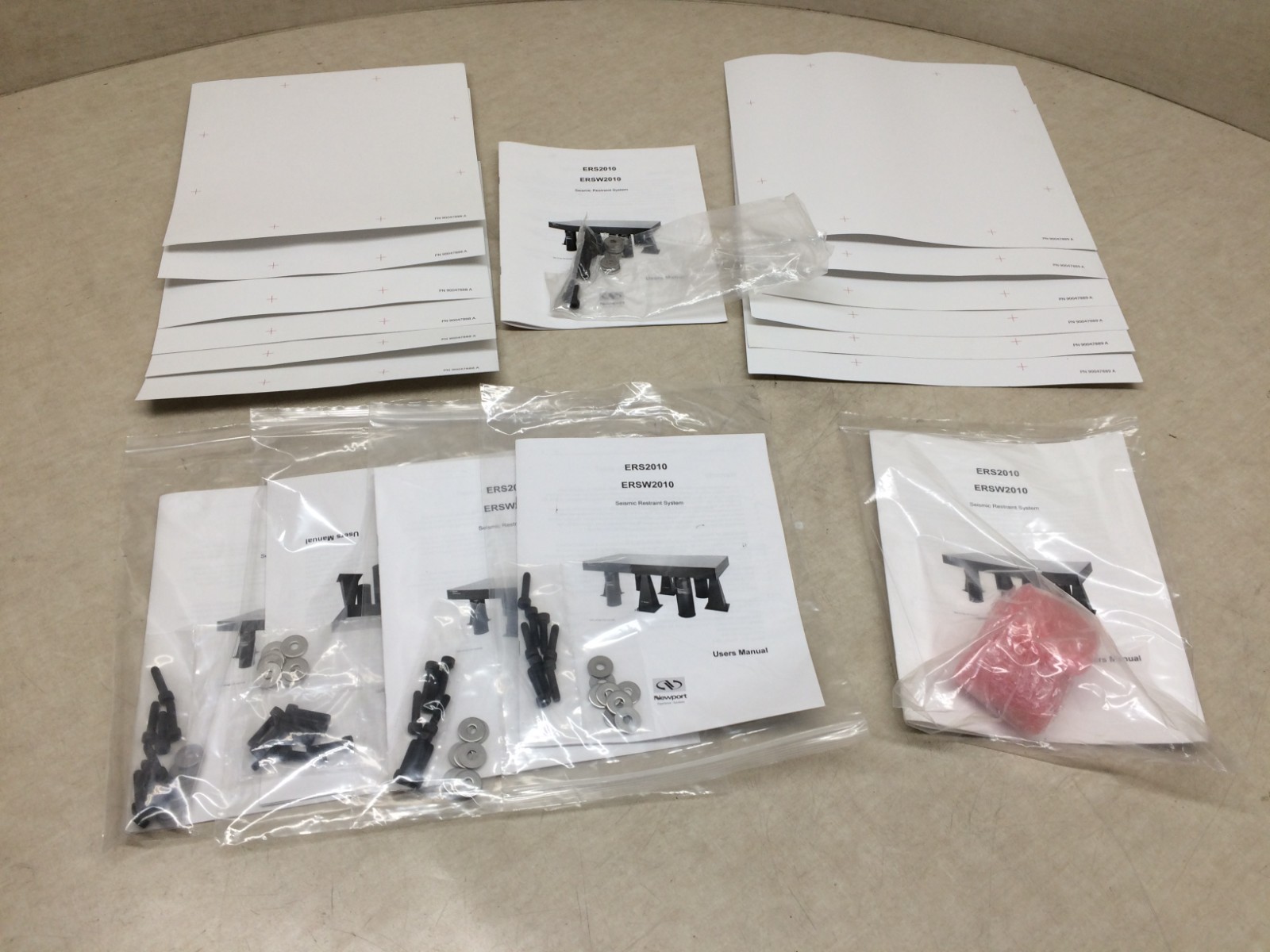 Lot of Newport ERSW2010 ERS2010 Siesmic Restraint System Manuals Templates