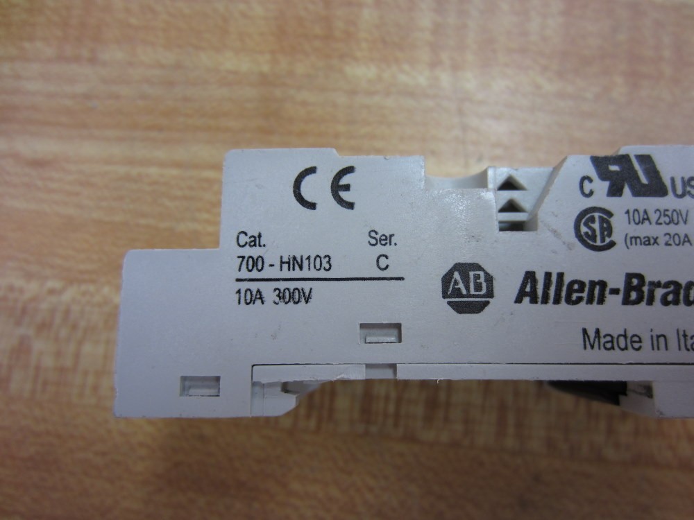 Allen Bradley 700-HN103 Relay Socket 700HN103 Grey (Pack of 3)