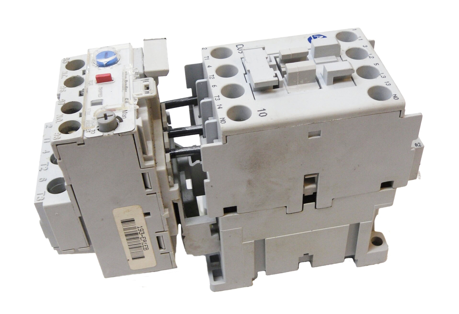 ALLEN BRADLEY 100-C09*10 /A CONTACTOR 600VAC 25A W/ 193-EA1EB /B OVERLOAD RELAY