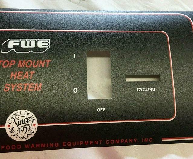 FWE Top Mount Heat System Control Panel Overlay S-17253 New Free Shipping