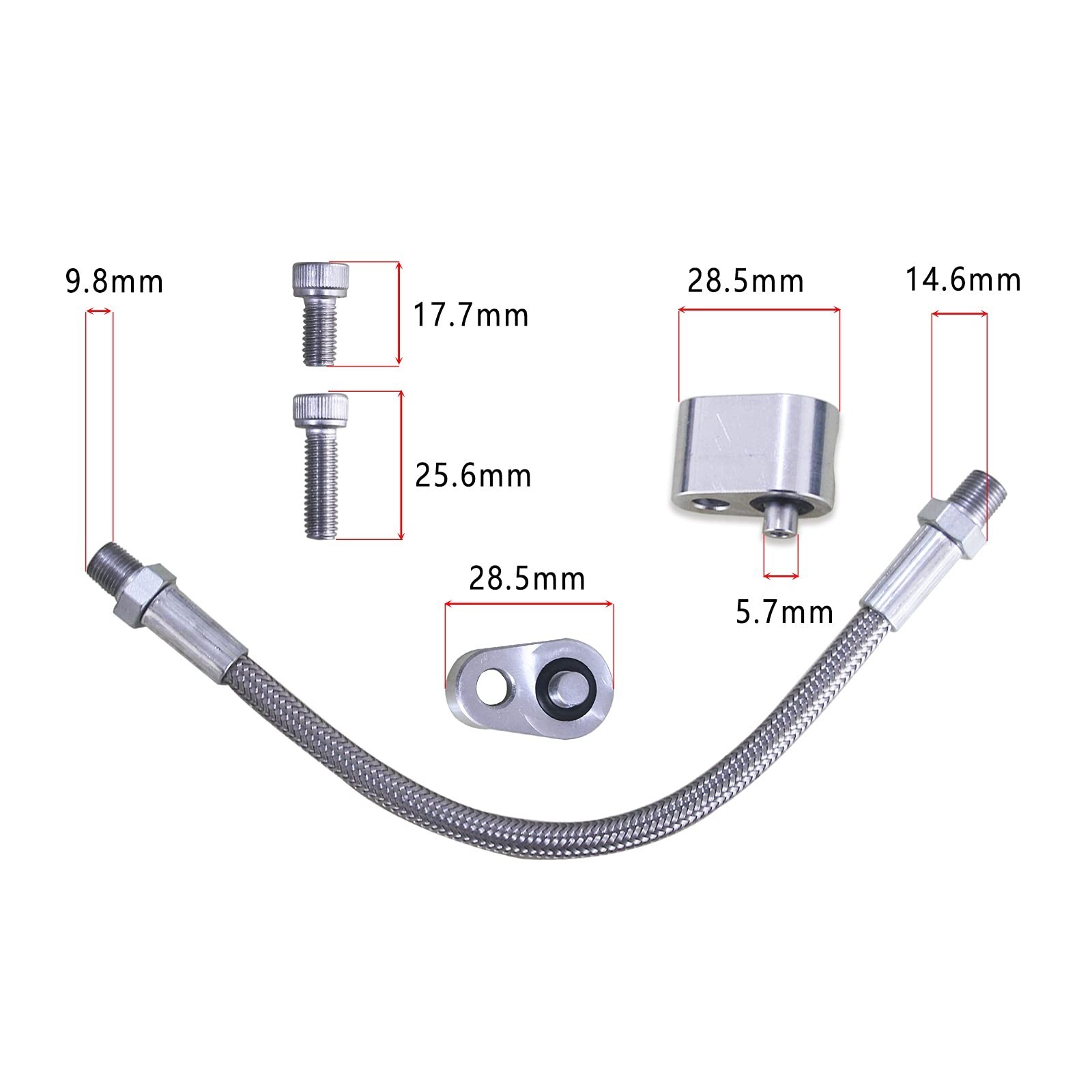 MSCRP LS Throttle Body Bypass Hose kit LS Coolant/Steam Port Crossover Hose K…