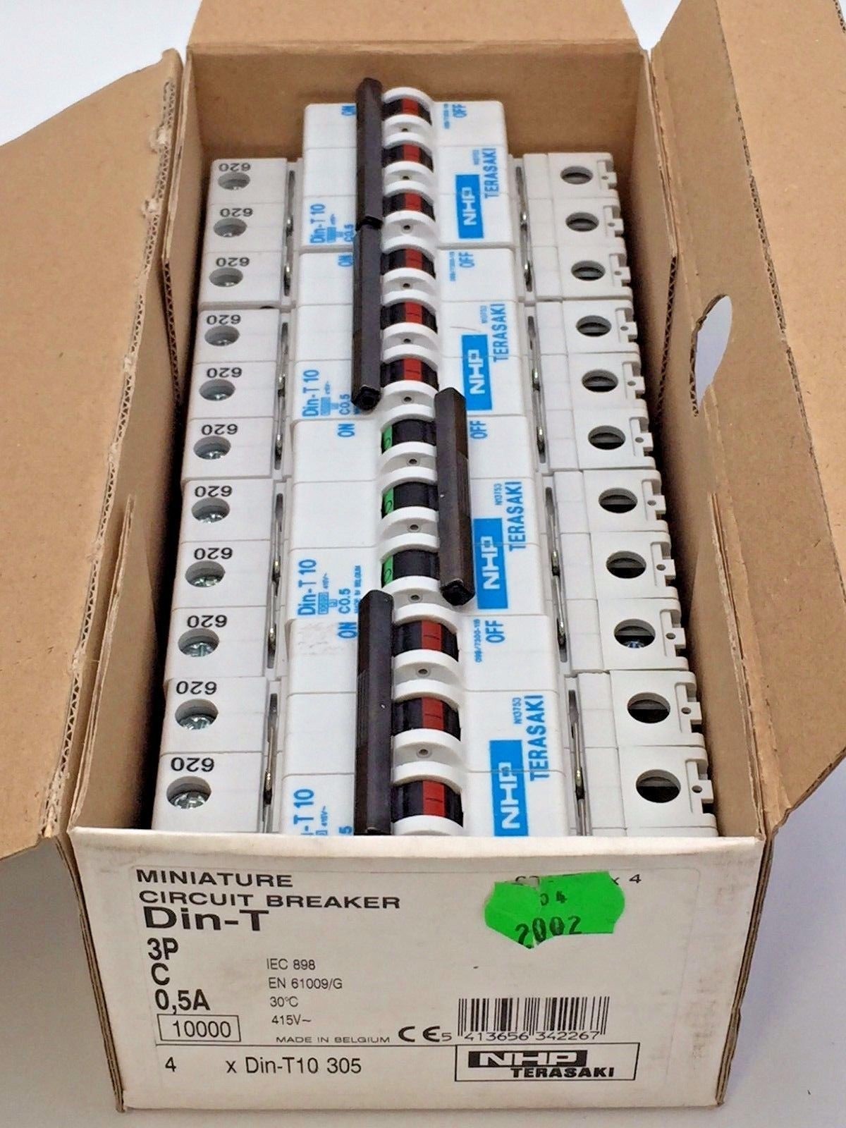NHP Terasaki DTCB10305C MCB DIN-T10 3 Pole C Curve 0,5A 10Ka 415V 675852 x4