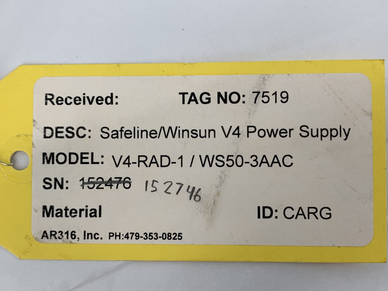 Mettler Toledo Safeline/Winsun V4-RAD-1/WS50-3AAC 100-240VAC V4 Power Supply