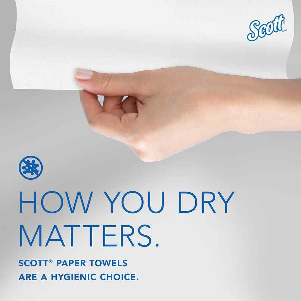 6 Pack Scott 800′ 1PLY Paper Towel Hard Rolls, 1 Ply, 900′ Roll Length