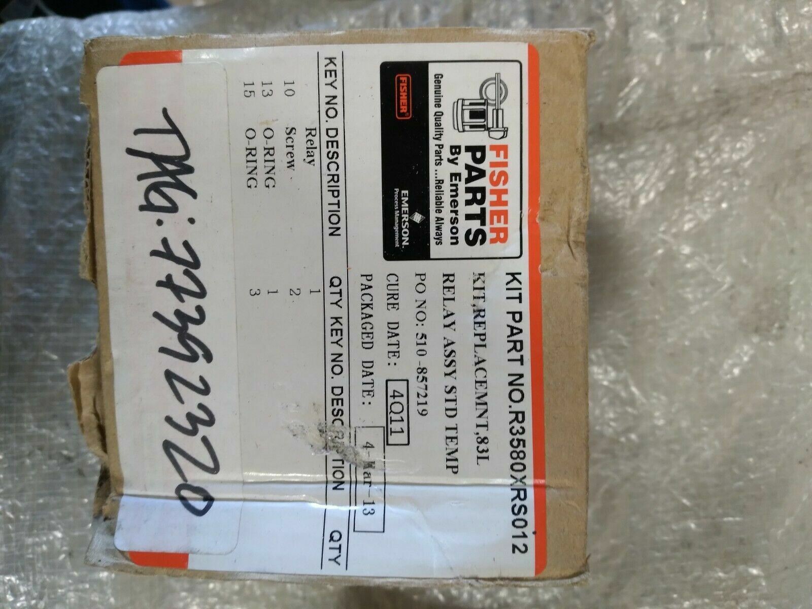 Fisher R3580XRS012 Relay Replacement Kit 83L Positioner Valve Industrial Control