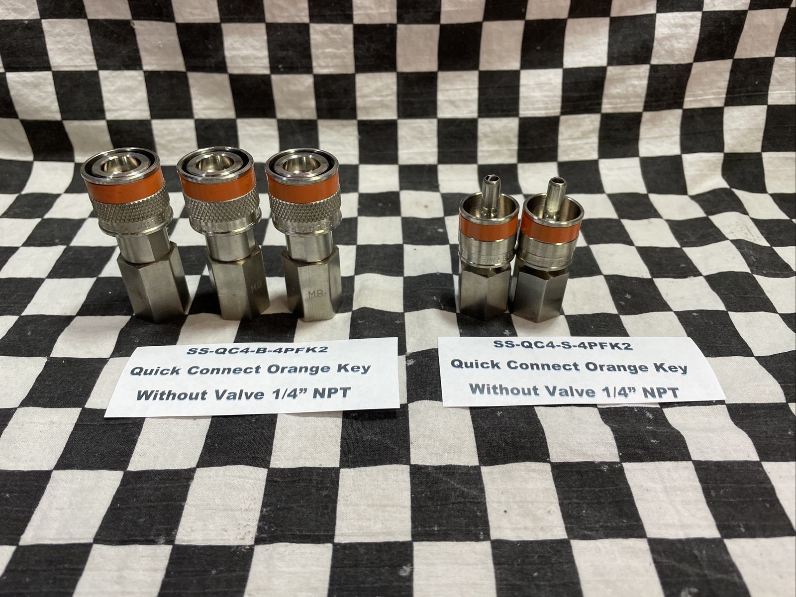 SWAGELOK Quick Connect Orange KEY 1/4″ FNPT SS-QC4-S-4PFK2 & SS-QC4-B-4PFK2#N24G