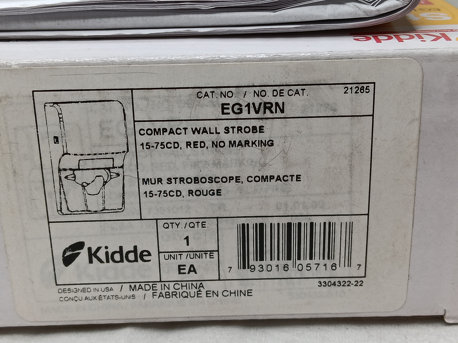KIDDE EG1VRN COMPACT WALL STROBE
