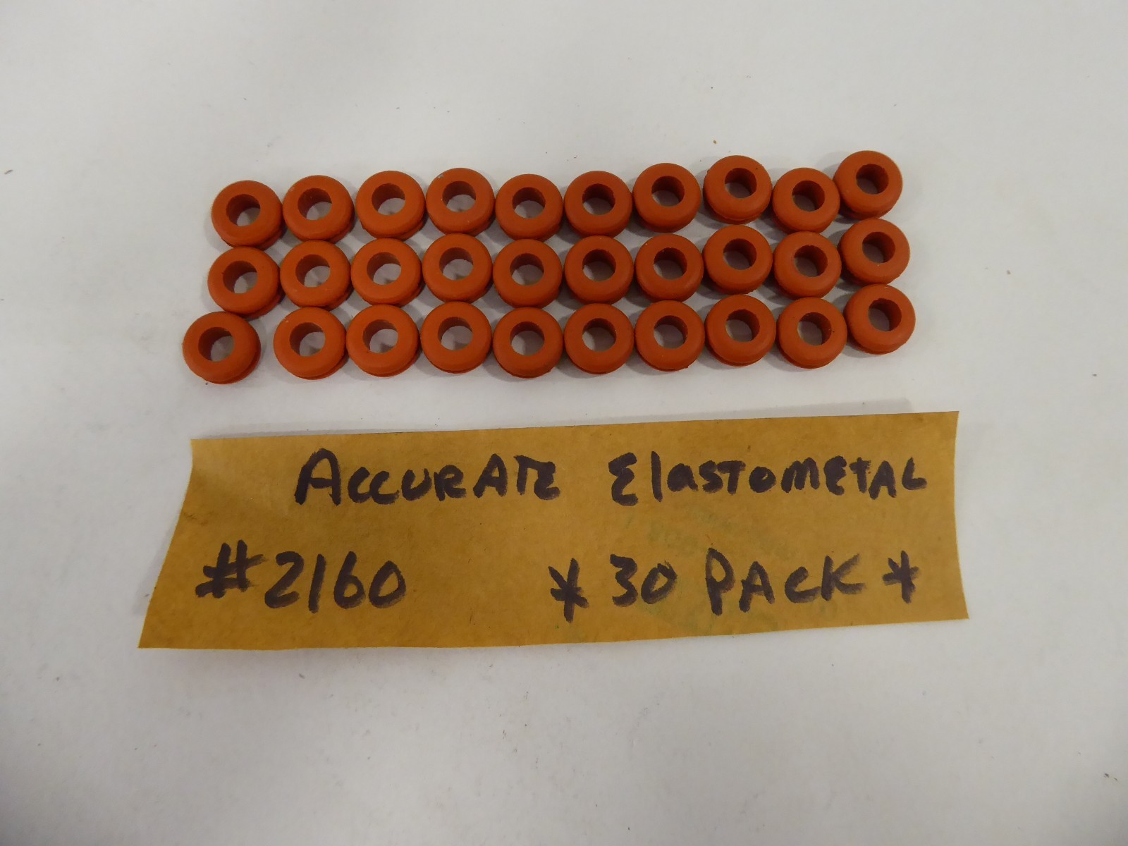Accurate Elastometal 2160 Red Rubber Grommet (Pack of 30)