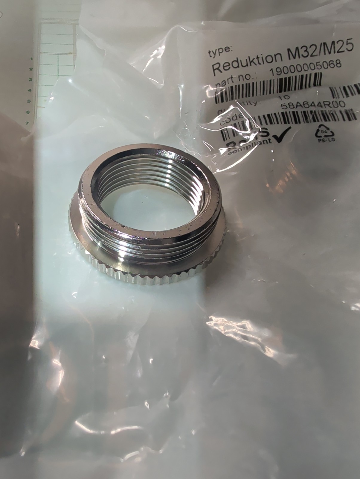 19000005068REDUCER, M25-M32, METAL 9 Pack