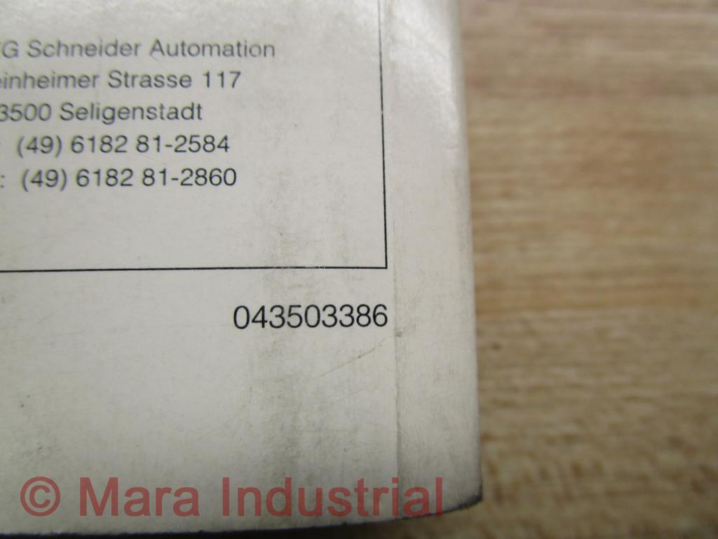 Modicon 043503386 User Manual