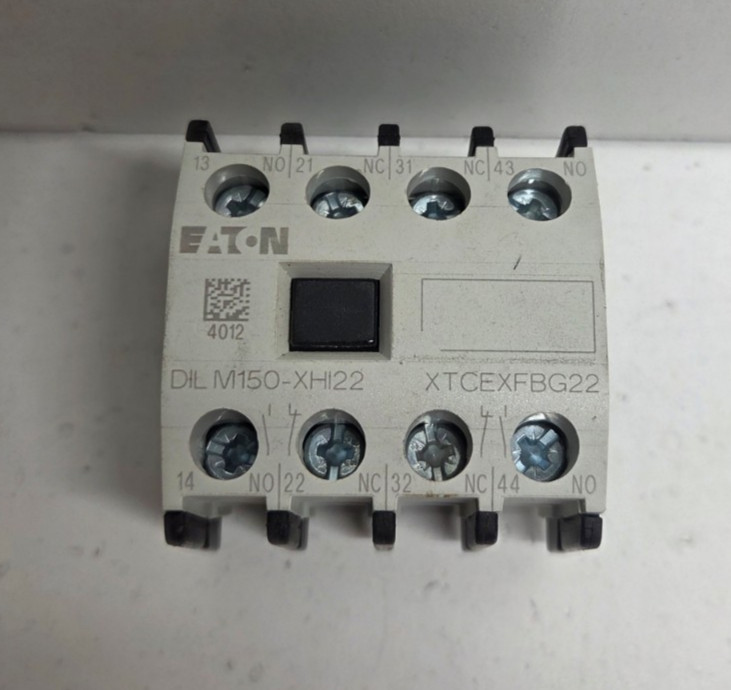 NEW NO BOX! EATON 4P 2NO/2NC TOP MOUNT AUXILIARY CONTACT DILM150-XHI22