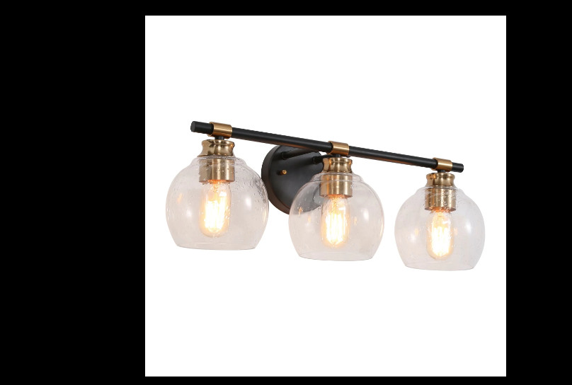 ZEVNI Alvis 22-in 3-Light Matte Black LED Modern/Contemporary Vanity Light
