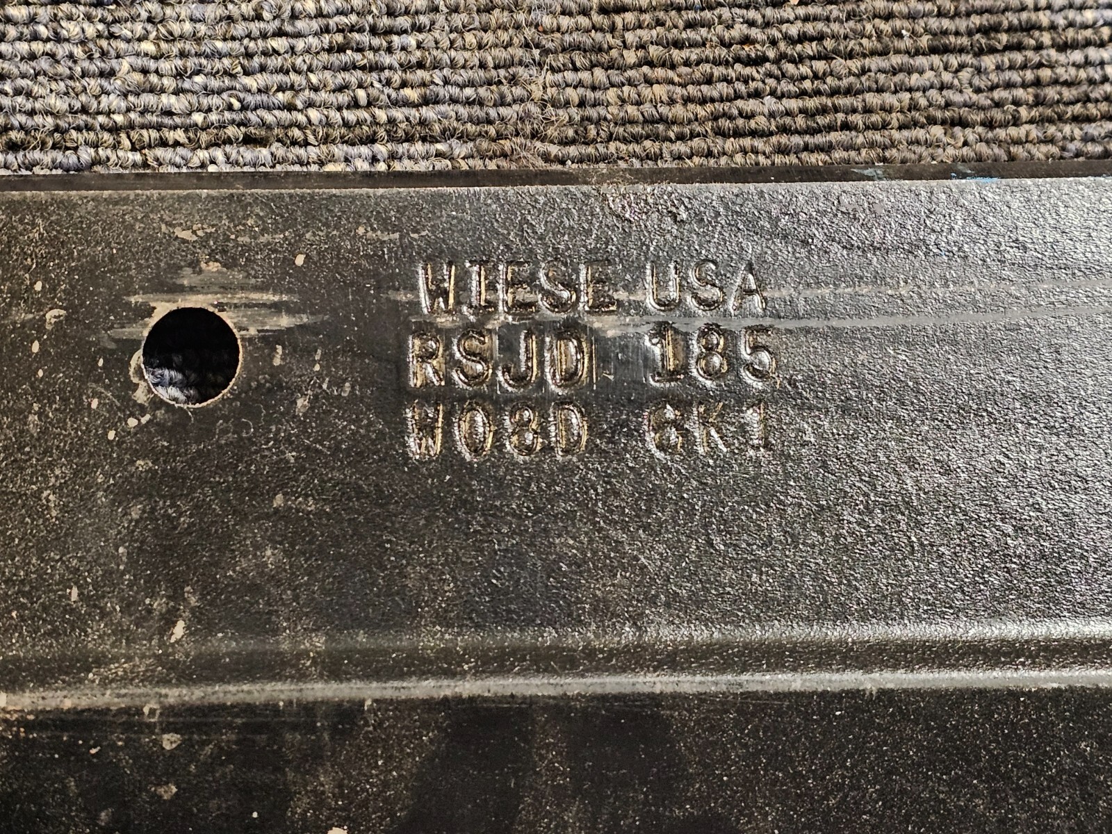 Wiese Plow Share RSJD 185 W08D 6K1 / 5 Hole Mounting 25″ Length 4-1/8″ Width