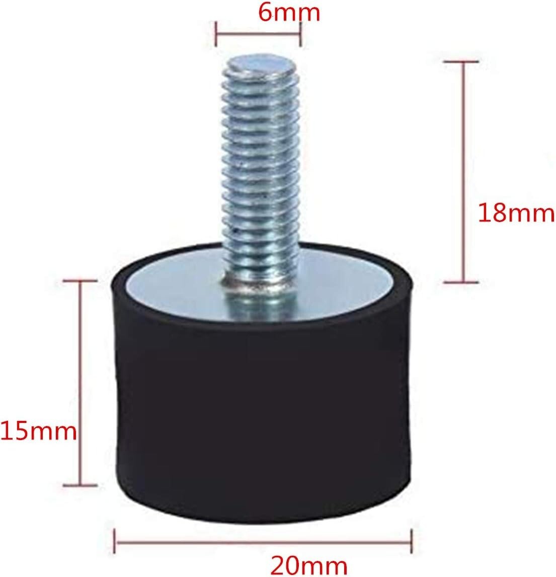 Durable M6 Rubber and Metal Mounts – Shock Absorbers for Vehicles & Machinery