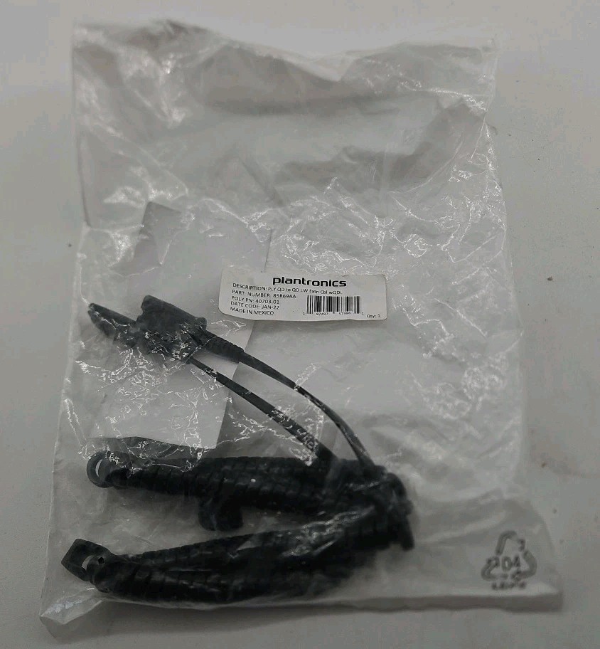 Plantronics – 85R69AA – 10′ Cable Assembly – for H-Series Headsets