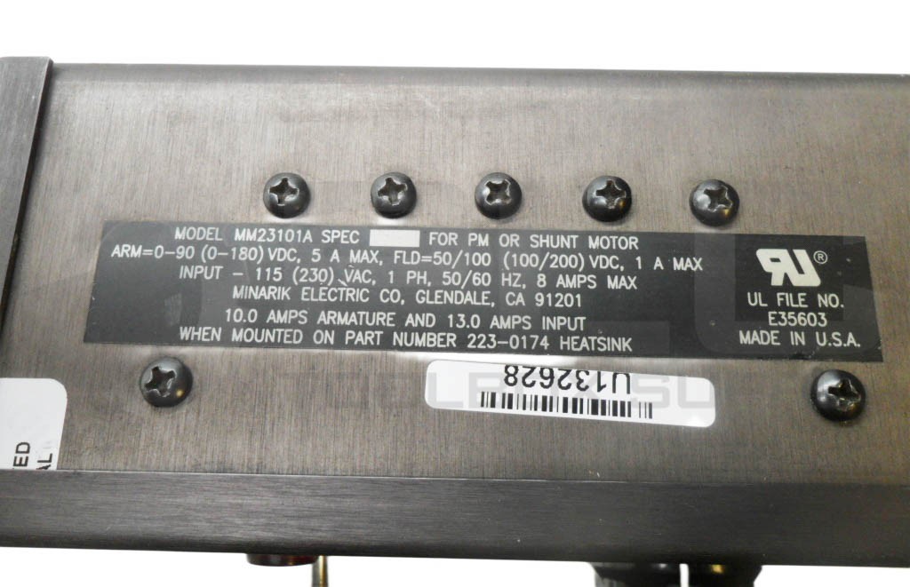 MINARIK ELECTRIC MM23101A MOTOR MASTER 2000 CONTROLLER 0-180VDC 5A 230VAC
