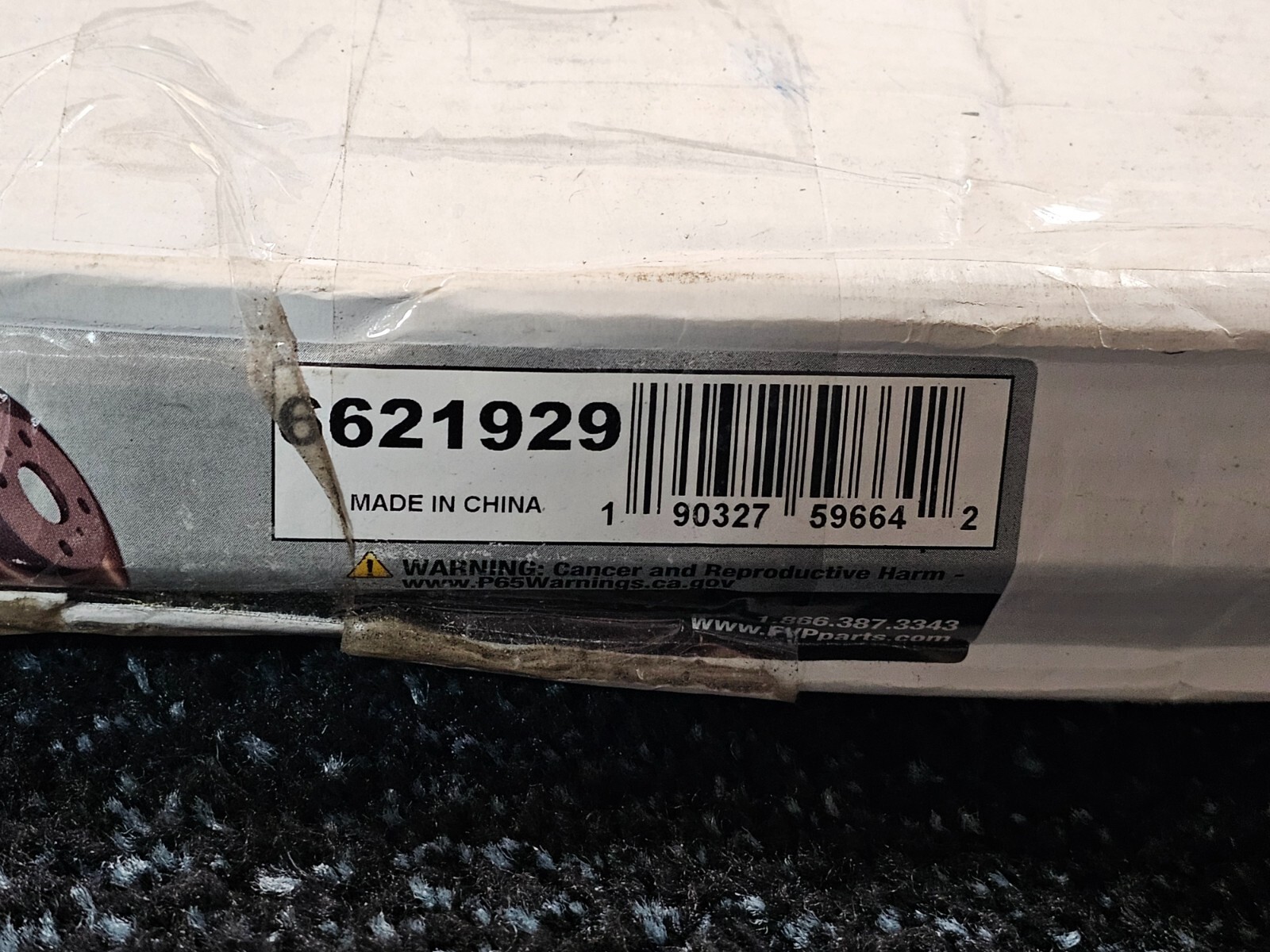 FVP 6621929 Semi-Coated Rear 5 Stud Wheel, Vented Disc Brake Rotor