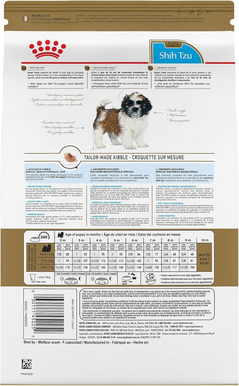 2 PACK – Royal Canin Breed Health Nutrition Shih Tzu Puppy Dry Dog Food, 2.5 lb