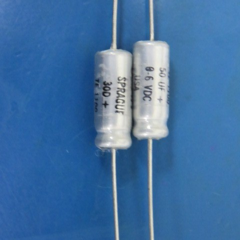 VISHAY/Sprague TE 1100 Qty of 42 per Lot CAP ALUM 50UF 6V AXIAL