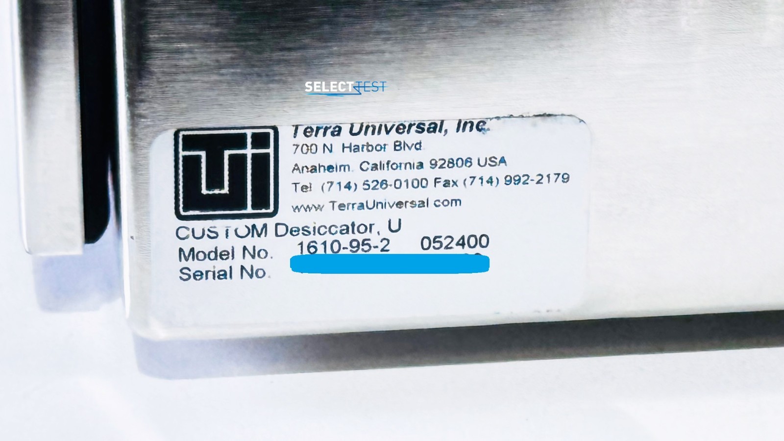 TERRA UNIVERSAL 1610-95-2 DESSICATOR CABINET ****LOOK**** (REF.: 139R)