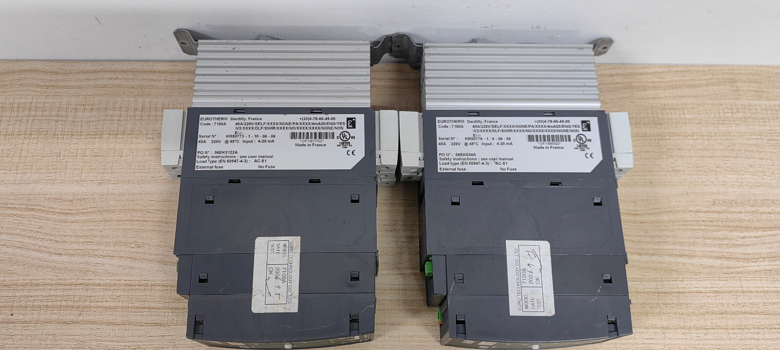 EUROTHERM 7100A 40A/220V/SELF/XXXX/NONE/PA/XXXX/4MA20/ENG/YES/V2/XXXX/DLF/SWIR