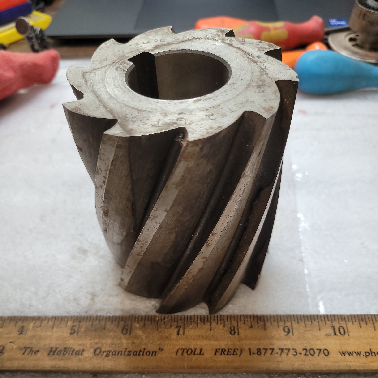 NIAGARA 4″ x 3 1/2″ x 1 1/2″ 10 Flute PARABOLIC SHELL MILL CUTTER USED IN EX CON
