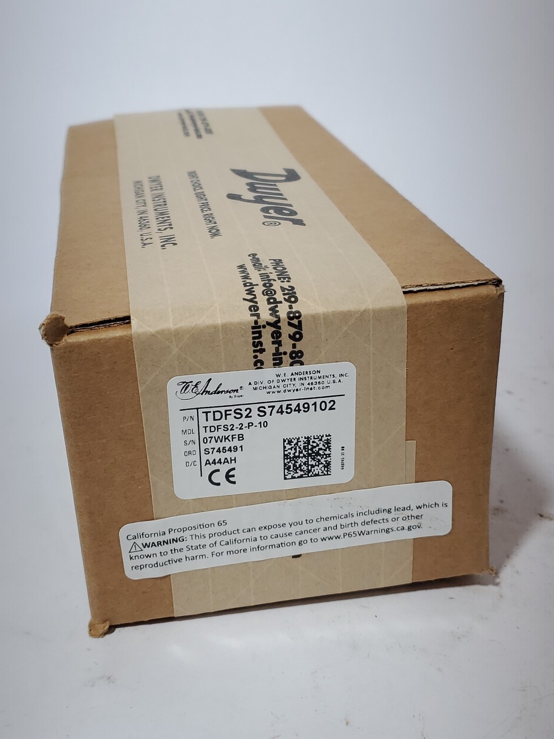 W.E. Anderson TDFS2-2-P-10 Flow Switch TDFS2 S74549102
