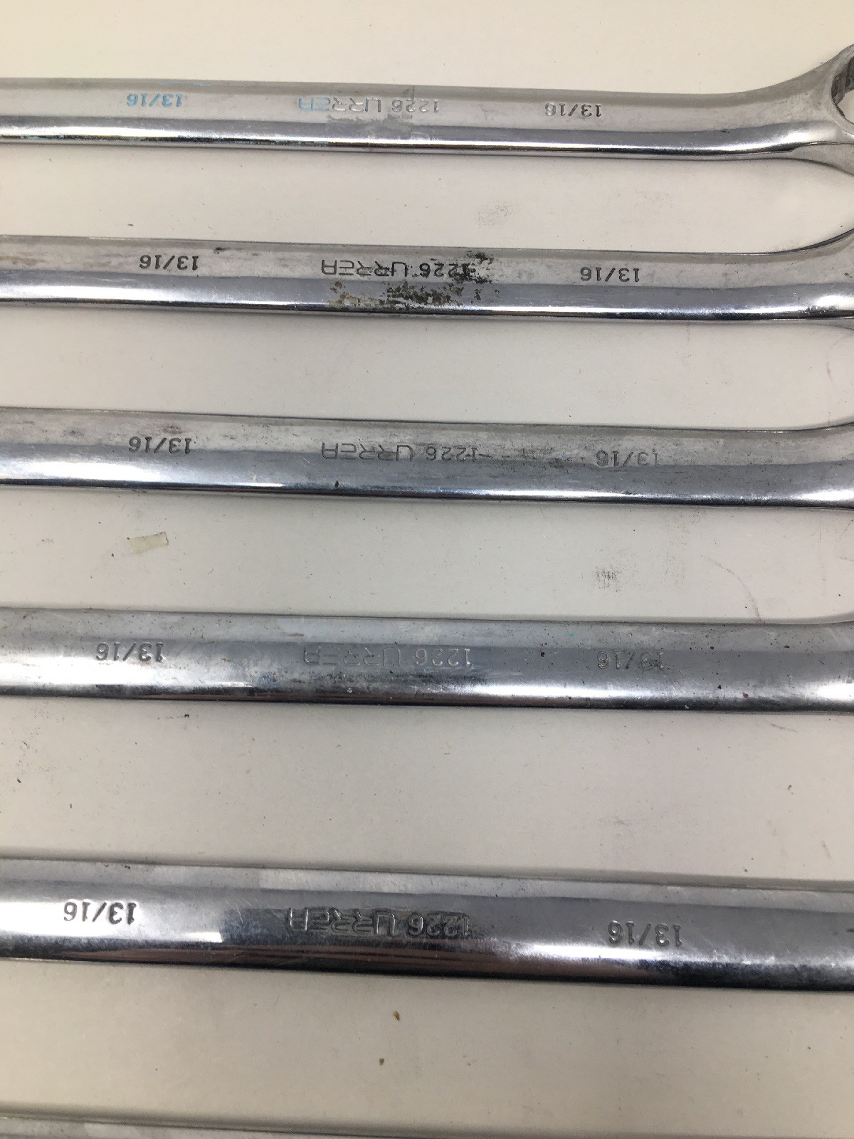 Lot Of 8 Urrea 1226, 12-point Combination Open/Box End Wrenches, All Are 13/16″