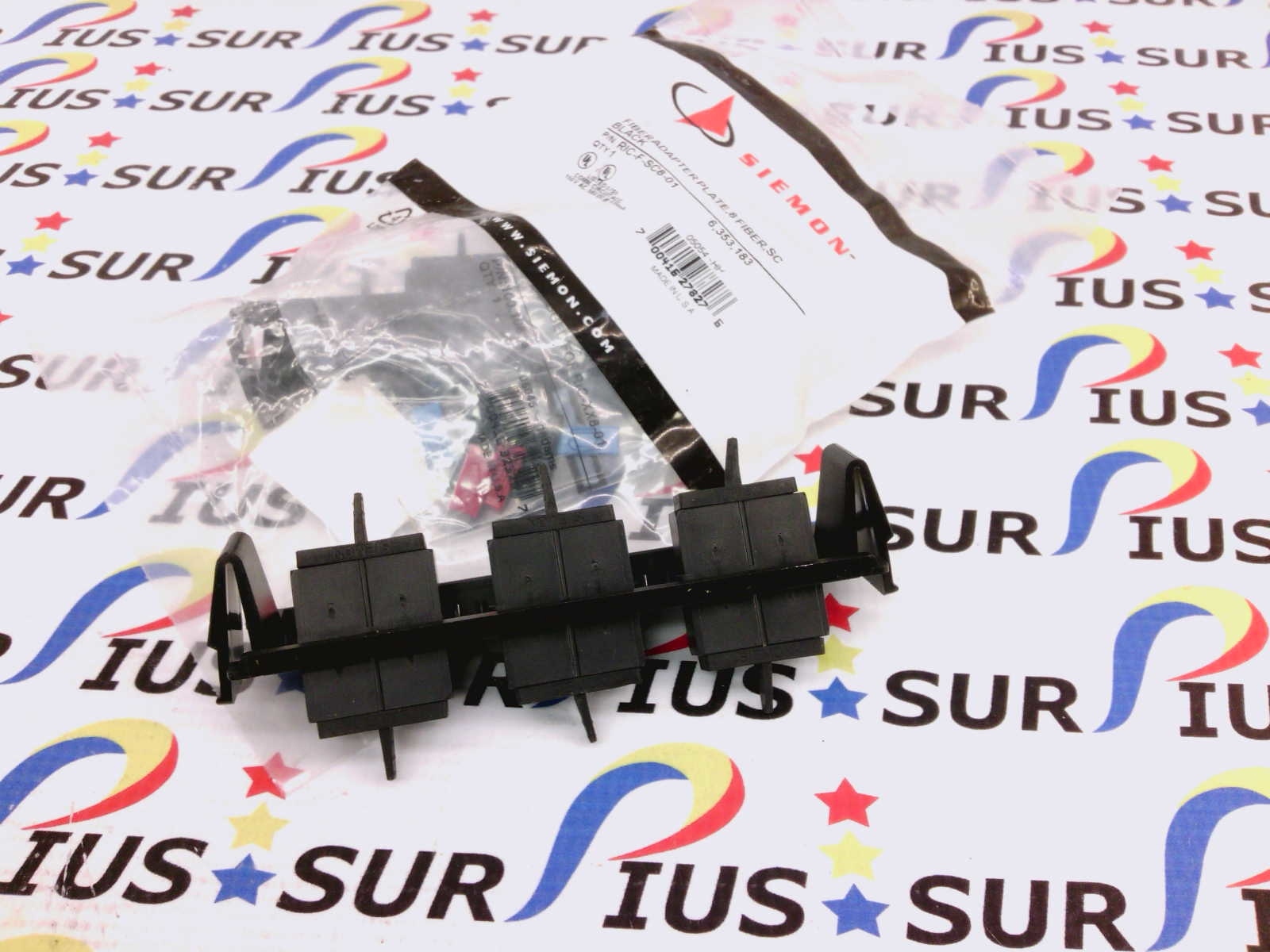 NSSP Siemon RIC-F-SC8-01 Fiber Adapter Plate 8 Fiber Duplex SC Black RICFSC801
