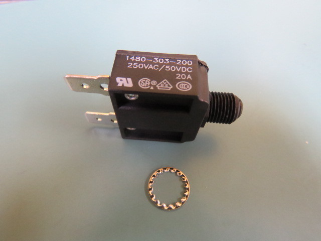 MECHANICAL PRODUCTS 1480-303-200-G1 Qty of 10 per Lot BREAKER MINI 20 AMP BLAC