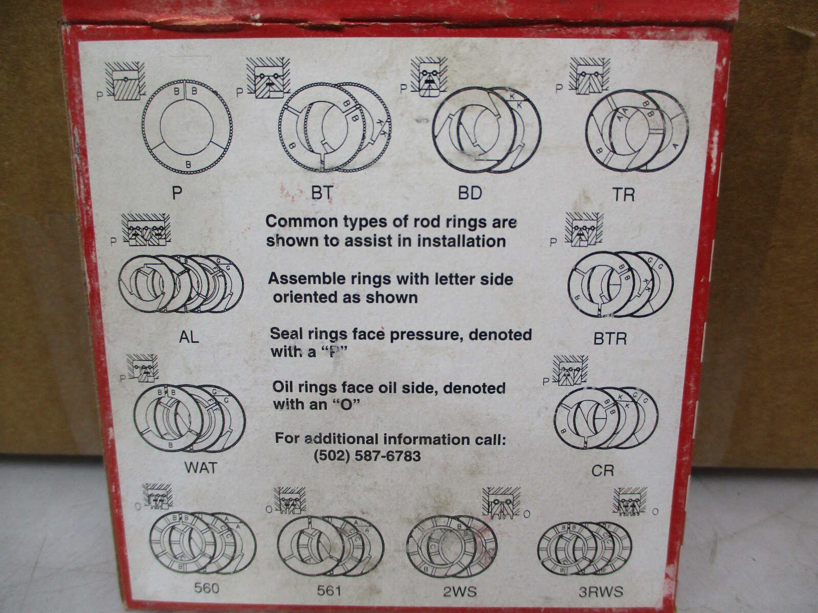 C. LEE COOK ROD PACKING RING TR 1.125 PART # 201 465LCR , 405-7074X
