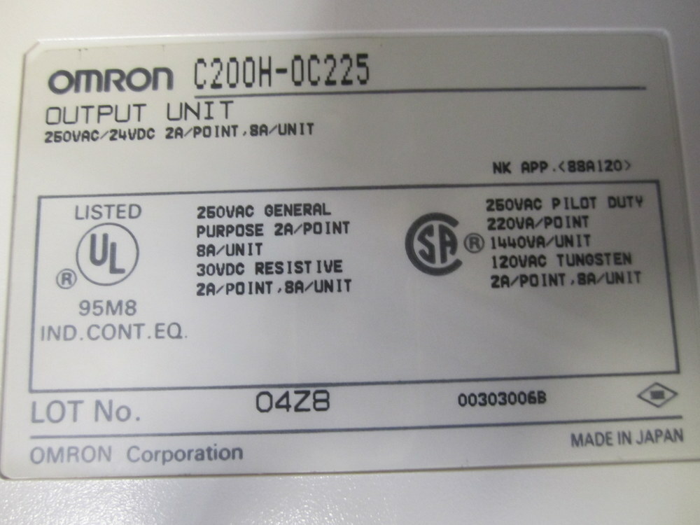 Omron C200H-0C225 Output Module C200H0C225