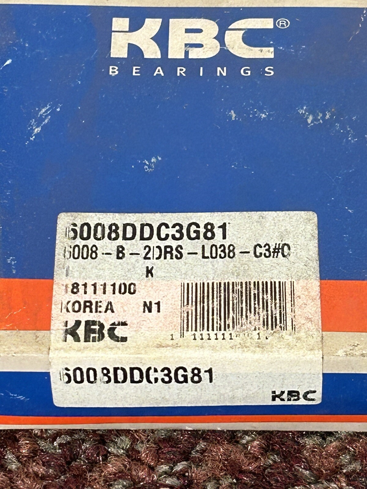 Four (4) KBC 6008-B-2DRS-L038-C3#0