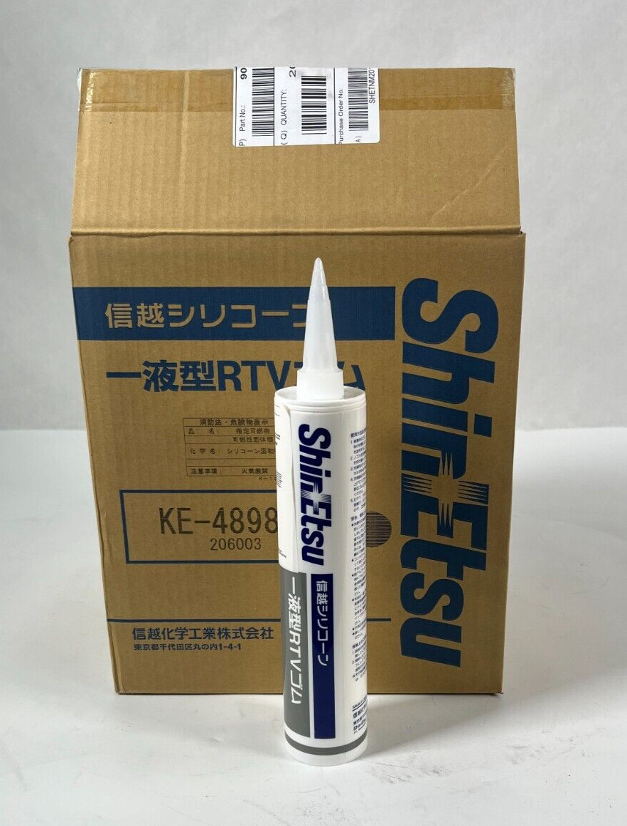 NEW Shin-Etsu KE-4898-W Silicone Sealant 300 ML (Case 20 Tubes) 1 Component RTV