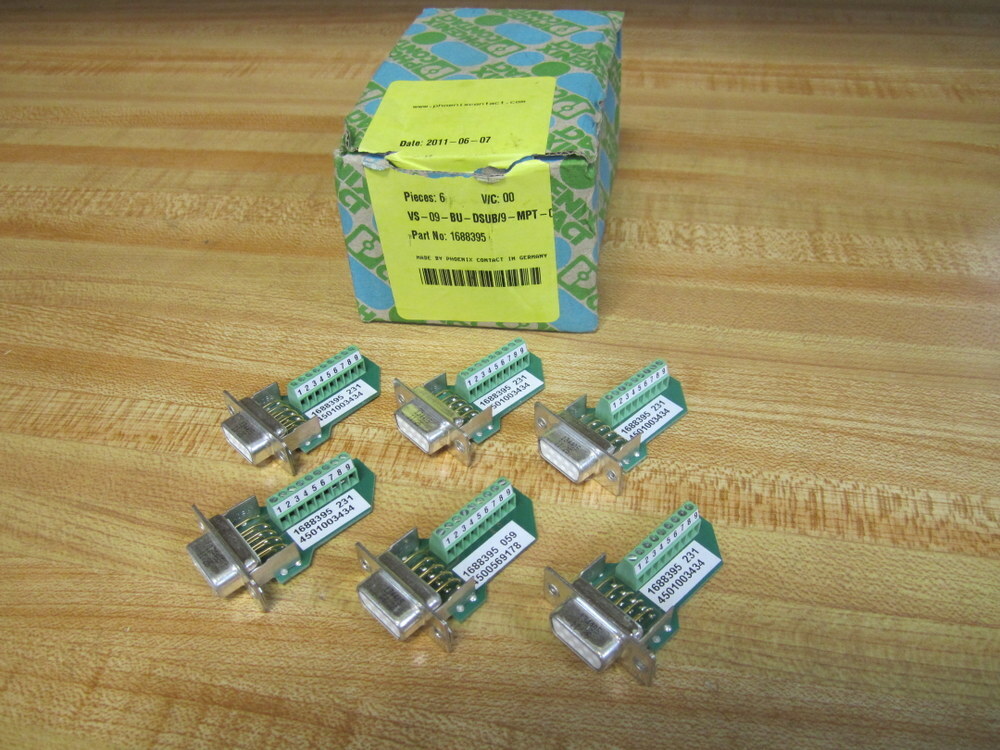 Part VS-09-BU-DSUB/9-MPT-0.5 D-Sub Connector VS09BUDSUB9MPT05 (Pack of 6)