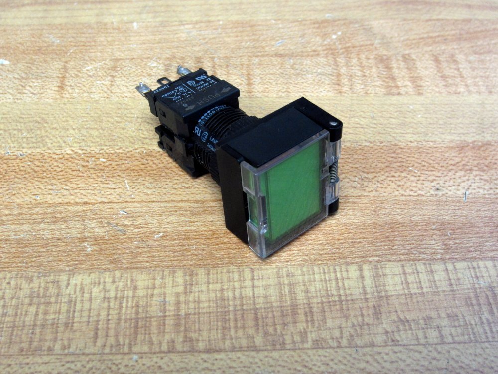 Omron A3GJ-6011-3 Pushbutton Green W/Cover & Base